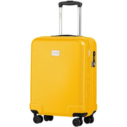 PUCCINI Żółta twarda walizka kabinowa o strukturze plastra