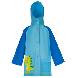 Płaszcz Przeciwdeszczowy dziecięcy z daszkiem nadruk DINOZAUR 100-115cm