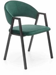 Loftowe krzesło k473 ciemna zieleń (tkanina velvet) halmar