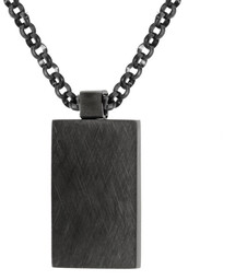 czarny naszyjnik męski ze stali szlachetnej