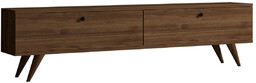 Stolik pod telewizor Paris Walnut, ciemnobrązowy