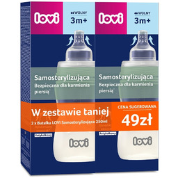 LOVI Zestaw 2x Butelka Medical+ samosterylizująca, 250 ml