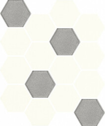 Paradyż Bianco Heksagon Mix Mozaika 22x25,5 cm PARBIAHEKSMIX220255