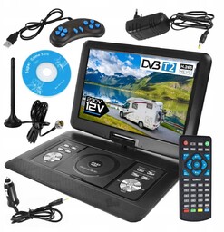 Przenośny Odtwarzacz Dvd 16 Cali Telewizor Dvb-T2 Radio