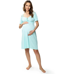 Koszula nocna ciążowa Lori : Kolor - Miętowy,