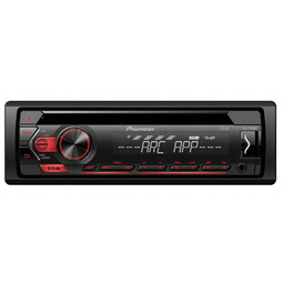 Radio samochodowe CD MP3 Aux 4x50W Mosfet czerwone