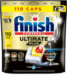 Finish Ultimate Plus Lemon, kapsułki do zmywarki, 110