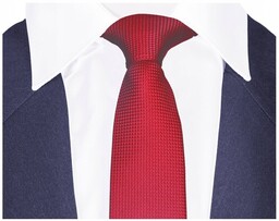 SLIM FIT Wąski 6cm Krawat Męski ŻAKARDOWY rw34