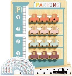 Zabawka Edukacyjna Montessori Parking Drewniana