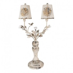 Lampa Stołowa Prowansalska z Kwiatkami Clayre & Eef