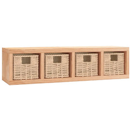 Edinos Półka drewniana ścienna z 4 koszami K4-Z74