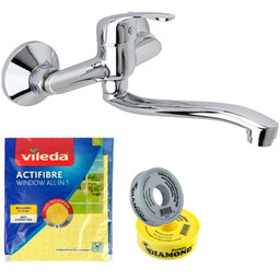 Bateria umywalkowa ścienna SOTBE ATRAN Ruchoma wylewka 20cm