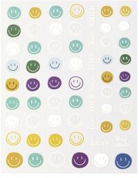 Naklejki do paznokci cienkie samoprzylepne emoji Nr 1025