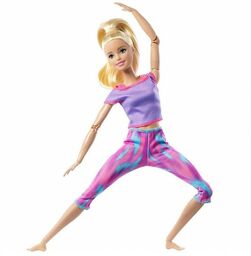 Barbie lalka Made to move fioletowa