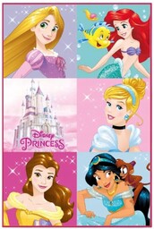 Duży Dywan Księżniczki Disney Princess Roszpunka Ariel Bella