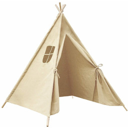 Namiot domek Teepee tipi 120x120x160 cm kremowy Domarex