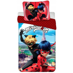 Pościel Dziecięca Miraculous 140x200 Kolorowa i Miękka Bawełna