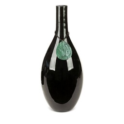 Eurofirany Szklany wazon dekoracyjny 18x48 Capri czarny