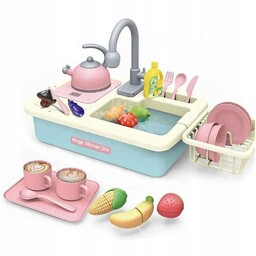 Zlewozmywak 2w1 Kuchnia Kran Z Wodą Naczynia Czajnik