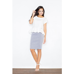 Prosta SPÓDNICA z pianki szara L