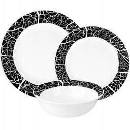 Komplet Zestaw Serwis Obiadowy Talerze 18el 6 Osób