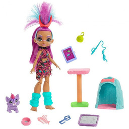 Mattel Cave Club lalka Roaralai ze zwierzątkiem jaskiniowa