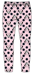 Dziewczęce legginsy bawełniane z Myszką Minnie Różowe