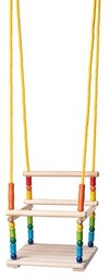 Woody Huśtawka z barierkami kolorowa, do 30 kg