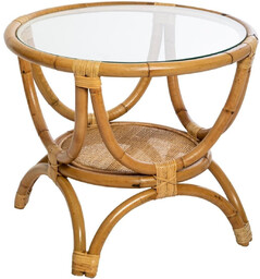 Stolik kawowy okrągły Farah 60 cm rattanowy