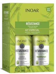 INOAR Resistance Bambu DUO PACK, wegański szampon +