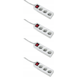 Listwa zasilająca Hama Standard 1.5m 3 gniazda biały