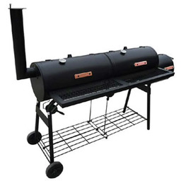 Edinos Czarny podwójny grill z wędzarnią G4-K31