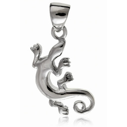 Elegancki srebrny wisior wisiorek jaszczurka gekon srebro 925