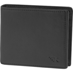Mały portfel skórzany męski czarny na karty slim