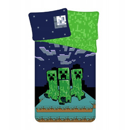 Pościel 140x200 Minecraft Creeper nocna eksplozja gra
