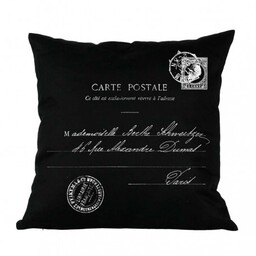 Poduszki Ozdobne CARTE POSTALE Czarne