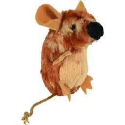 TRIXIE Pluszowa mysz z dźwiękiem, 8 cm