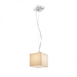 LUCIA 15x15 lampa wisząca szkło satynowe/chrom 230V G9