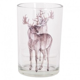 Szklany Lampion Na Tealight w Jelenie A Clayre