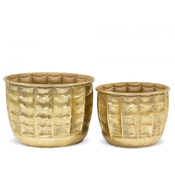 Donica osłonka doniczka metalowa Kpl. 2 szt 33,5/27,5cm