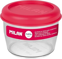 MILAN  Pudełko śniadaniowe z tritanu, okrągłe, hermetyczne,