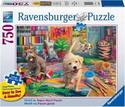 Ravensburger, puzzle, XXL, Mali artyści, 750 el.