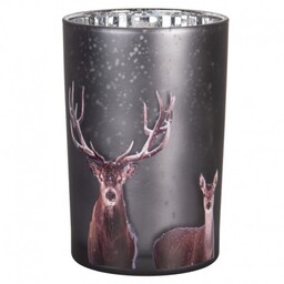 Szklany Lampion Na Tealight w Jelenie B Clayre