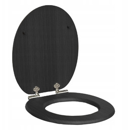 Deska Sedesowa Wolnoopadająca Do Wc Czarna Uniwersalna Mdf