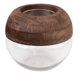 Eurofirany Szklany wazon dekoracyjny 25x23 Grace 1 biały