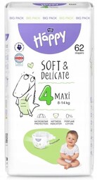 Pieluszki Bella Happy 4 Maxi 8-14 Kg 62