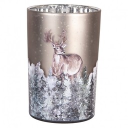 Szklany Lampion Na Tealight w Jelenie C Clayre