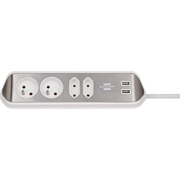 Gniazdo Meblowe Biurkowe Front Stal Usb 3,1A Blat