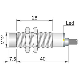 Czujnik indukcyjny 12 mm SI12SS-DCE8 NPN NO S
