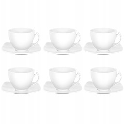 Zestaw kawowy na 6 osób Biały Akcent C000